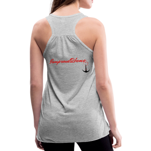 NEVER GIVE UP Flowy Tank Top (Adult) - heather gray