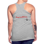 NEVER GIVE UP Flowy Tank Top (Adult) - heather gray