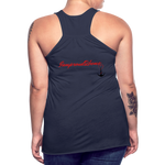 NEVER GIVE UP Flowy Tank Top (Adult) - navy