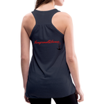 NEVER GIVE UP Flowy Tank Top (Adult) - navy