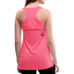 NEVER GIVE UP Flowy Tank Top (Adult) - neon pink