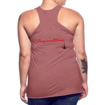 NEVER GIVE UP Flowy Tank Top (Adult) - mauve