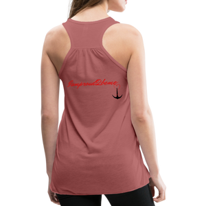 NEVER GIVE UP Flowy Tank Top (Adult) - mauve