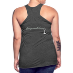 NEVER GIVE UP Flowy Tank (Adult) - deep heather