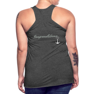 NEVER GIVE UP Flowy Tank (Adult) - deep heather