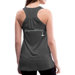 NEVER GIVE UP Flowy Tank (Adult) - deep heather