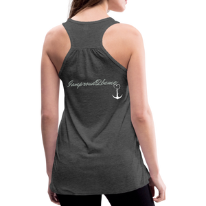 NEVER GIVE UP Flowy Tank (Adult) - deep heather