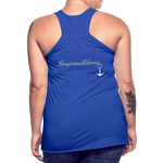 NEVER GIVE UP Flowy Tank (Adult) - royal blue