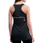 NEVER GIVE UP Flowy Tank (Adult) - black