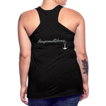 NEVER GIVE UP Flowy Tank (Adult) - black