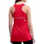 NEVER GIVE UP Flowy Tank (Adult) - red