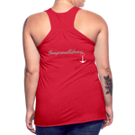 NEVER GIVE UP Flowy Tank (Adult) - red