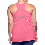 NEVER GIVE UP Flowy Tank (Adult) - neon pink
