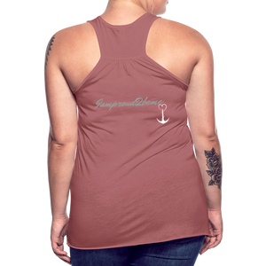 NEVER GIVE UP Flowy Tank (Adult) - mauve