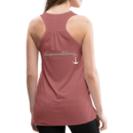 NEVER GIVE UP Flowy Tank (Adult) - mauve