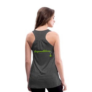 NEVER GIVE UP Flowy Tank Top (Adult) - deep heather