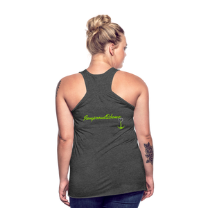 NEVER GIVE UP Flowy Tank Top (Adult) - deep heather
