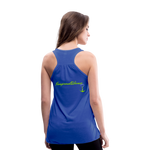 NEVER GIVE UP Flowy Tank Top (Adult) - royal blue