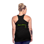 NEVER GIVE UP Flowy Tank Top (Adult) - black