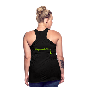 NEVER GIVE UP Flowy Tank Top (Adult) - black