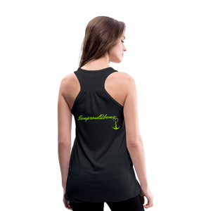 NEVER GIVE UP Flowy Tank Top (Adult) - black