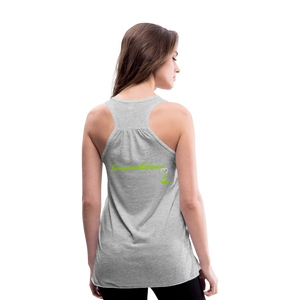 NEVER GIVE UP Flowy Tank Top (Adult) - heather gray