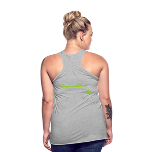 NEVER GIVE UP Flowy Tank Top (Adult) - heather gray