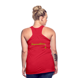 NEVER GIVE UP Flowy Tank Top (Adult) - red