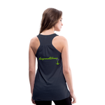 NEVER GIVE UP Flowy Tank Top (Adult) - navy