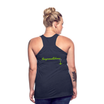 NEVER GIVE UP Flowy Tank Top (Adult) - navy