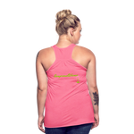 NEVER GIVE UP Flowy Tank Top (Adult) - neon pink
