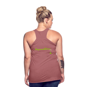 NEVER GIVE UP Flowy Tank Top (Adult) - mauve