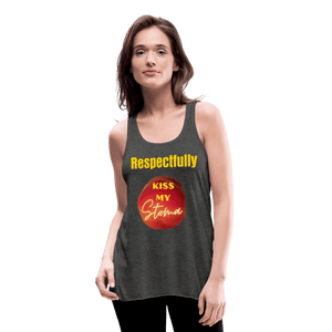 KISS MY STOMA Flowy Tank Top (Adult) - deep heather