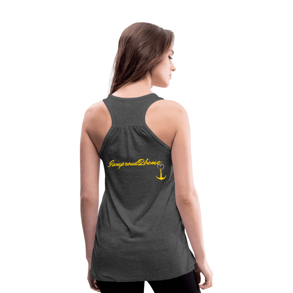 KISS MY STOMA Flowy Tank Top (Adult) - deep heather