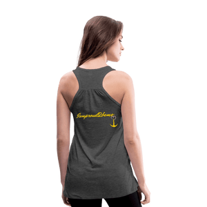 KISS MY STOMA Flowy Tank Top (Adult) - deep heather
