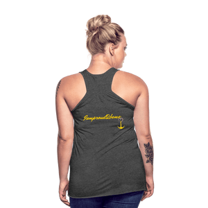 KISS MY STOMA Flowy Tank Top (Adult) - deep heather