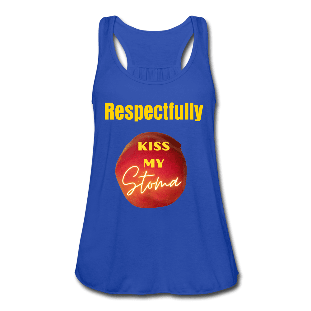 KISS MY STOMA Flowy Tank Top (Adult) - royal blue