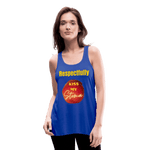 KISS MY STOMA Flowy Tank Top (Adult) - royal blue