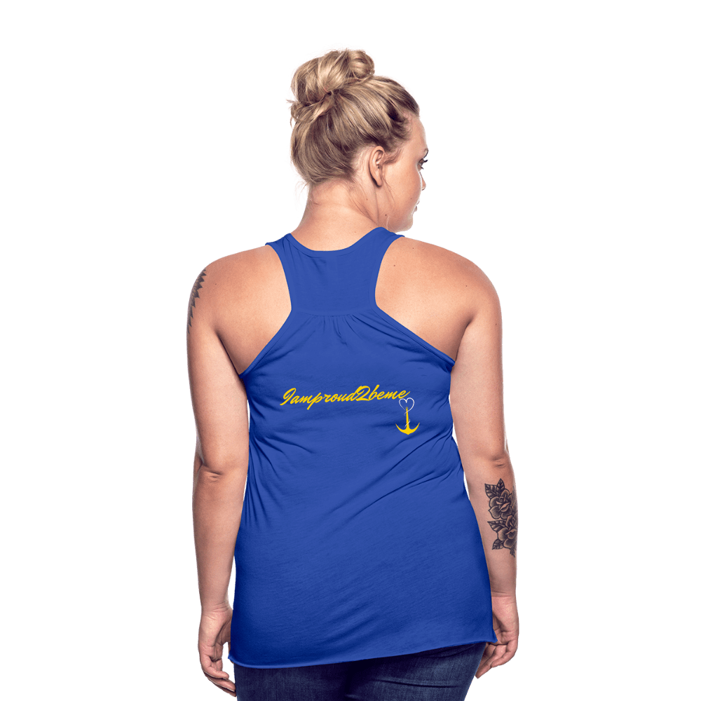 KISS MY STOMA Flowy Tank Top (Adult) - royal blue