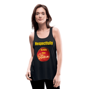 KISS MY STOMA Flowy Tank Top (Adult) - black
