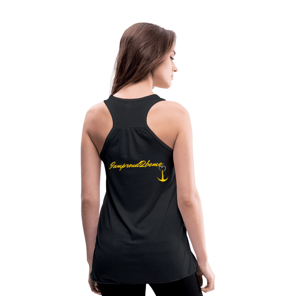KISS MY STOMA Flowy Tank Top (Adult) - black