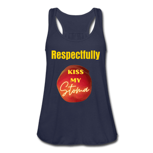 KISS MY STOMA Flowy Tank Top (Adult) - navy