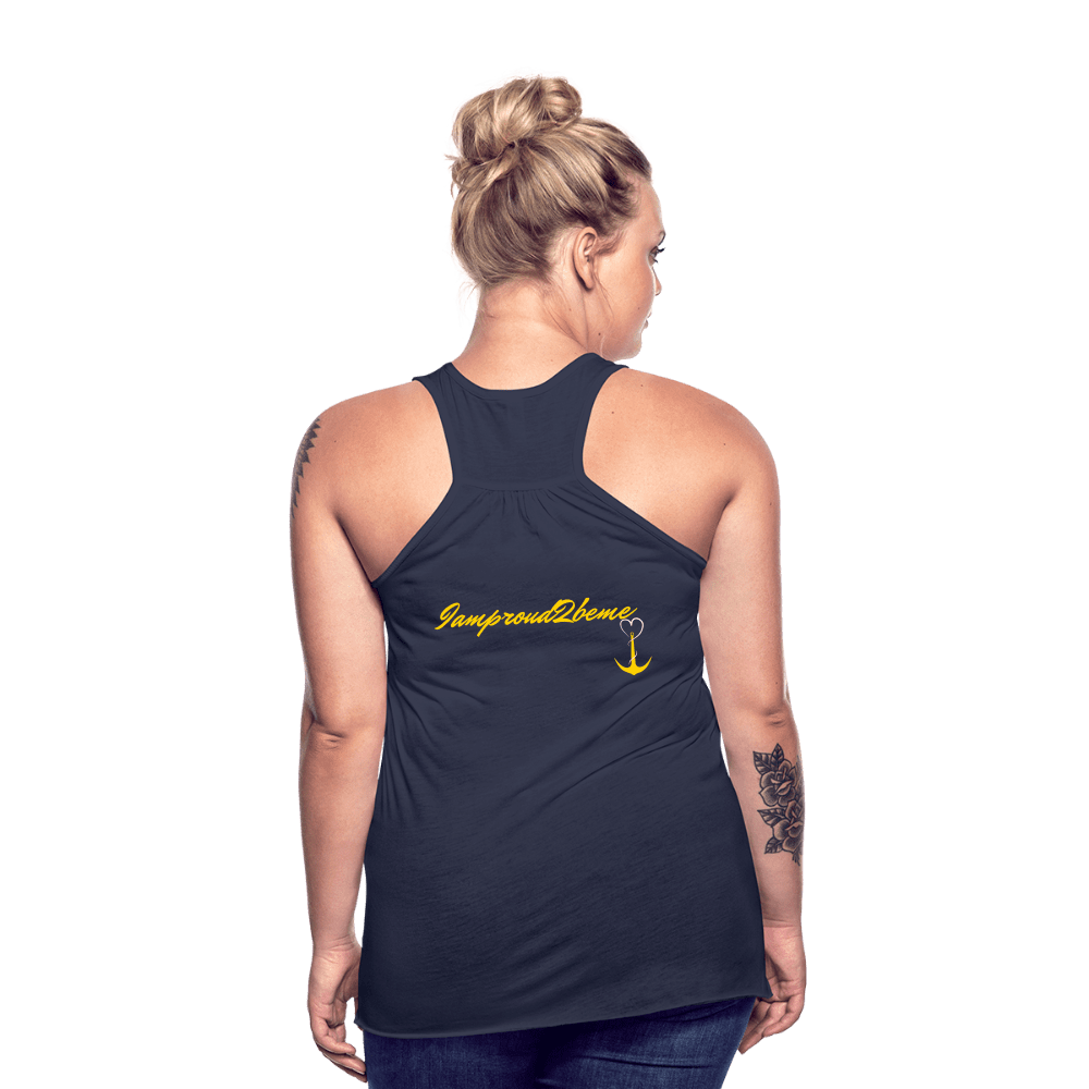 KISS MY STOMA Flowy Tank Top (Adult) - navy