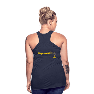 KISS MY STOMA Flowy Tank Top (Adult) - navy