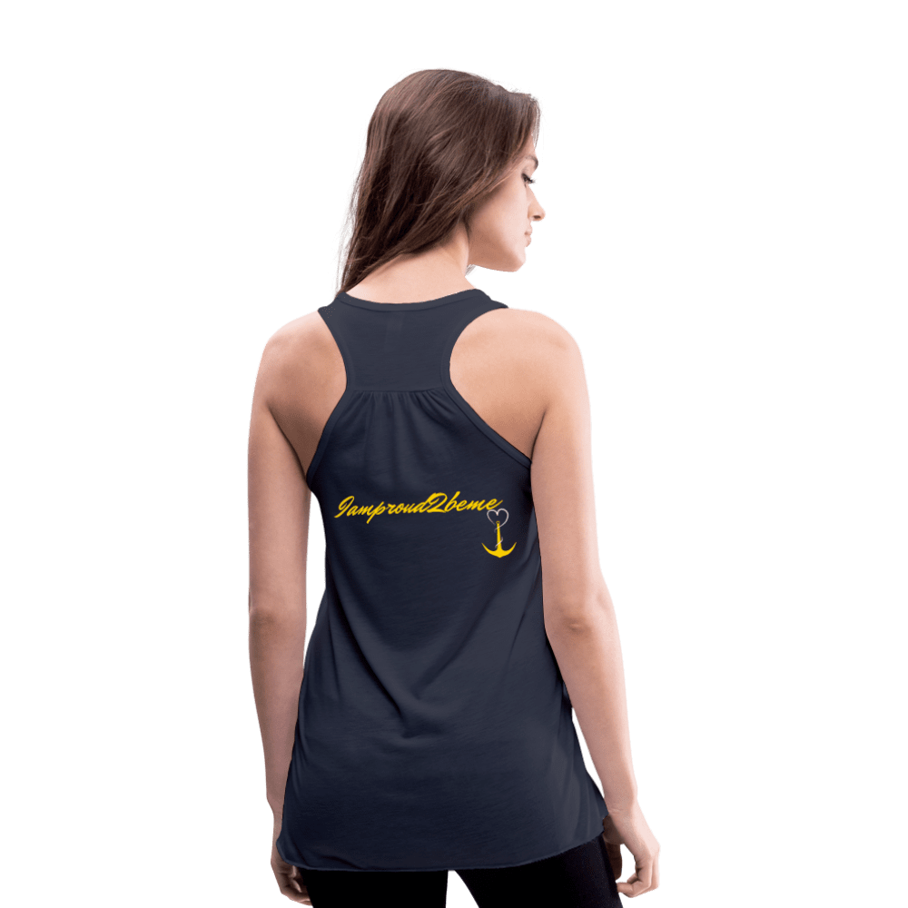 KISS MY STOMA Flowy Tank Top (Adult) - navy