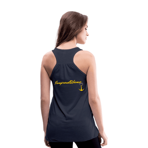 KISS MY STOMA Flowy Tank Top (Adult) - navy