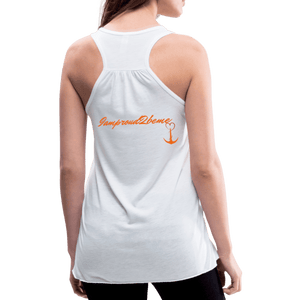 NEVER GIVE UP Flowy Tank Top (Adult) - white