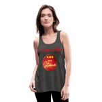 KISS MY STOMA Flowy Tank Top (Adult) - deep heather