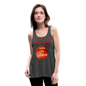 KISS MY STOMA Flowy Tank Top (Adult) - deep heather