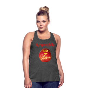 KISS MY STOMA Flowy Tank Top (Adult) - deep heather